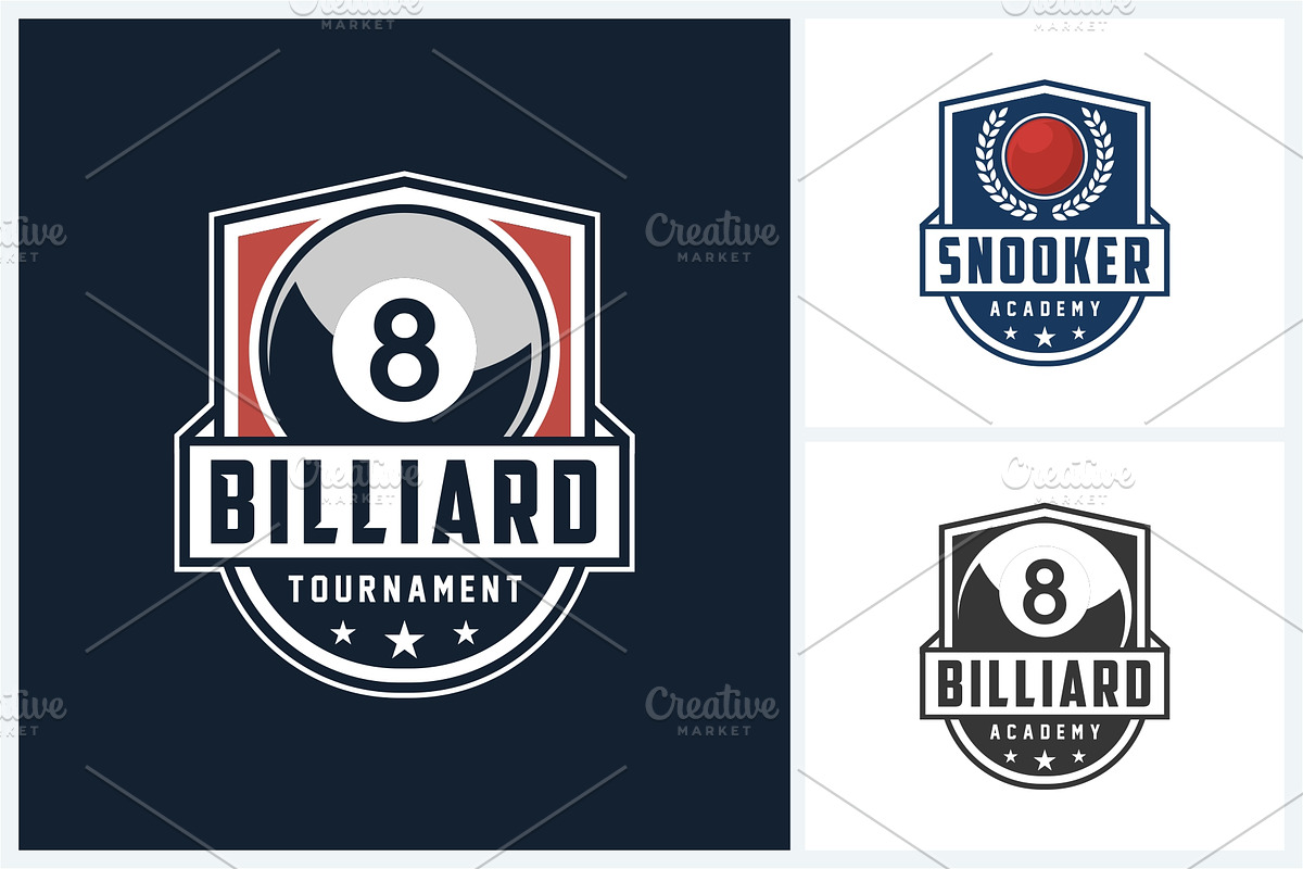 Billiard logo, snooker logo sport, a Branding & Logo Template by jundio studio