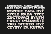 Color fonts ResotE-Pastels, a Sans Serif Font by glukfonts (Thumbnail 2 of 8)