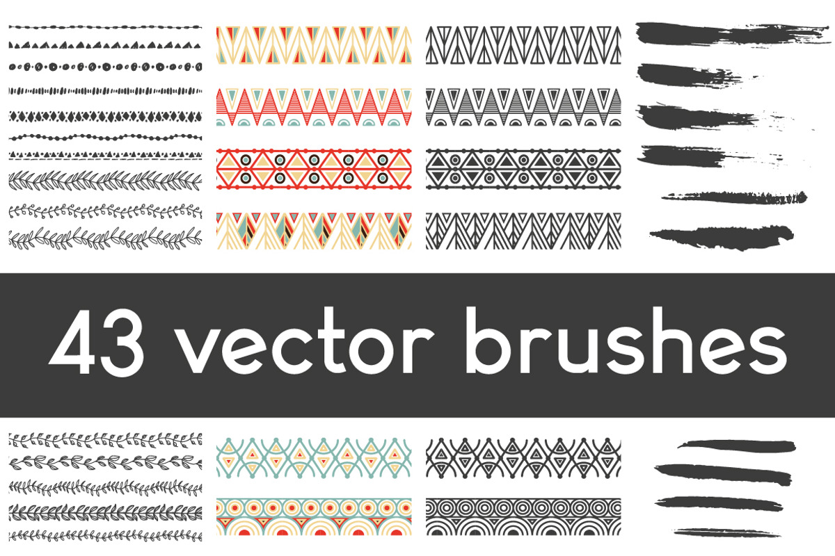 43 vector brushes set, a Brush Add-On by pixelwerk