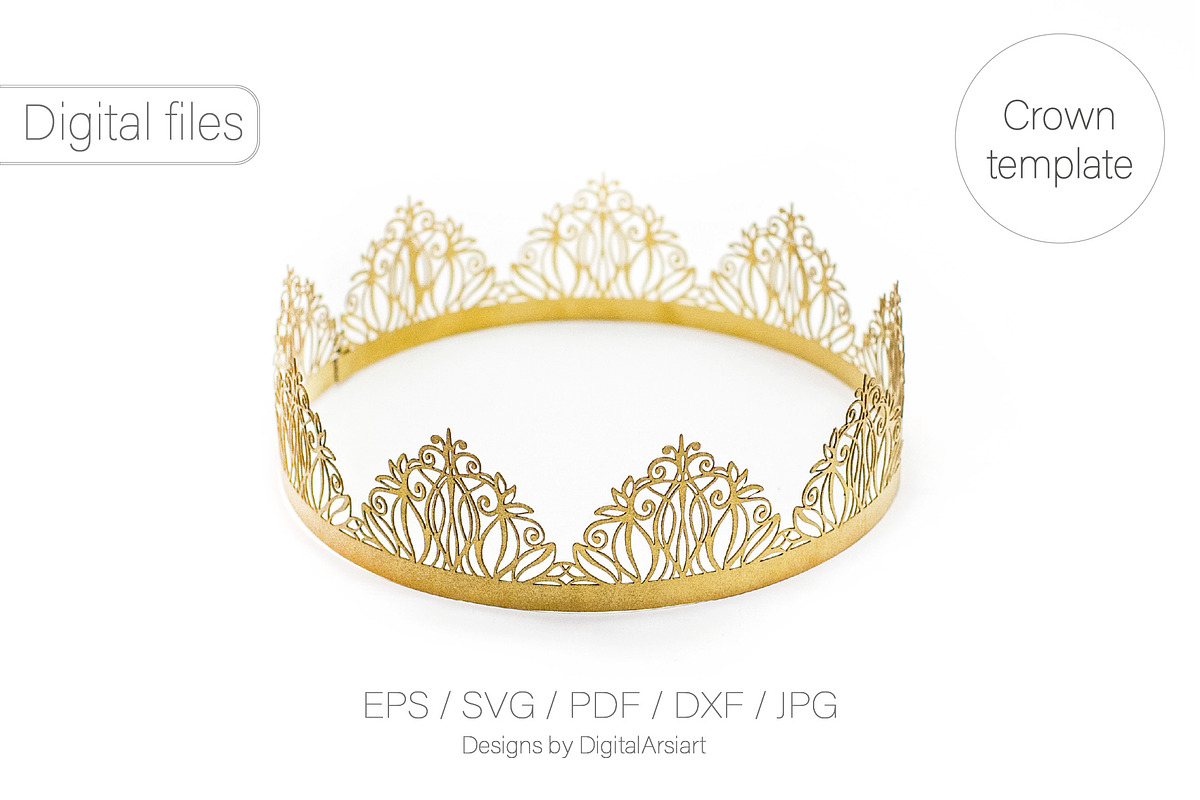 Princess crown 3D Birthday tiara, a Decorative Illustration by DigitalArsiart (Photo 3 of 6)