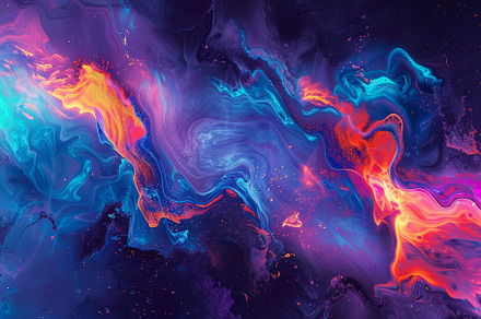 A vibrant abstract painting showcasi, a Photo by Iftikhar Alam