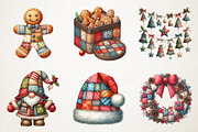 Patchwork Christmas Sublimation PNG, an Illustration by RobertsArt (Thumbnail 6 of 7)