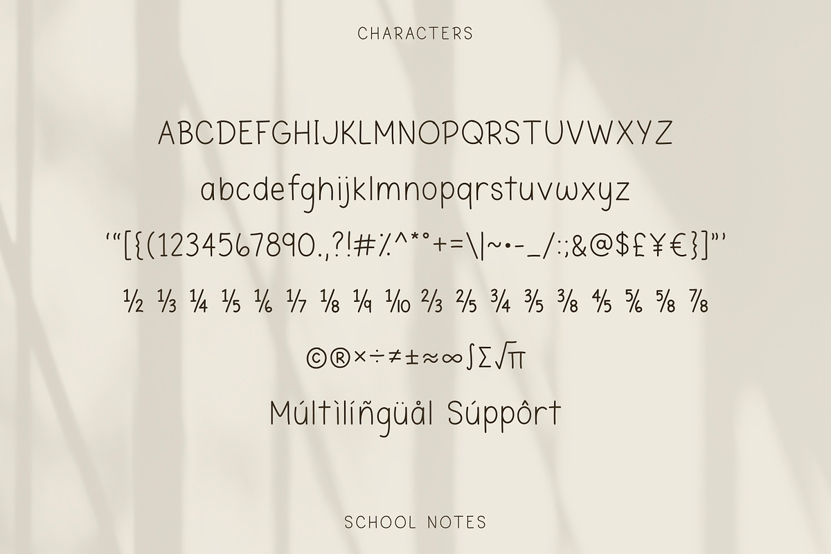 School Notes Handwritten Font, a Handwritten Font by The Creative Bix
