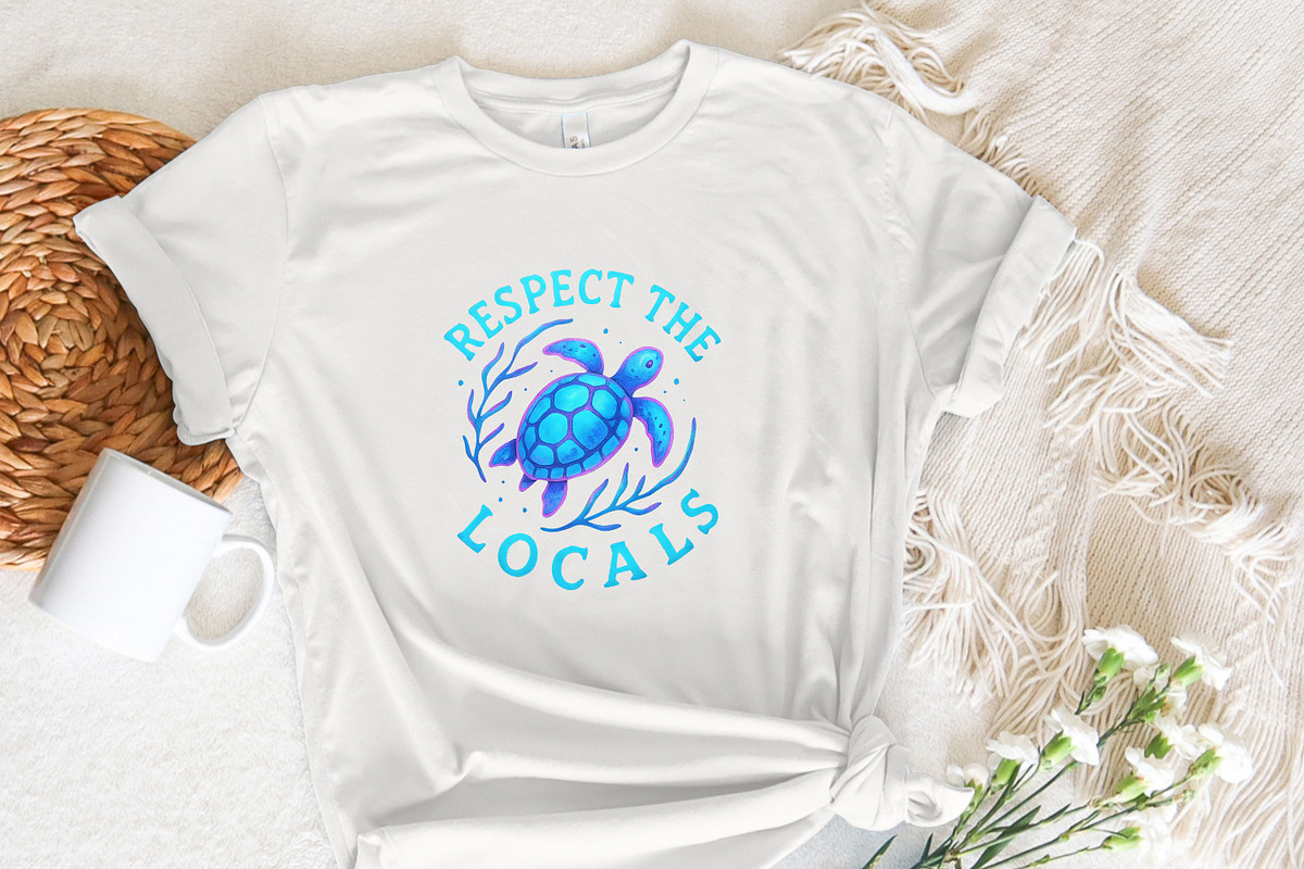 Respect the Locals Png, Sea Turtle, an Illustration by SharpMarketplace (Photo 7 of 9)