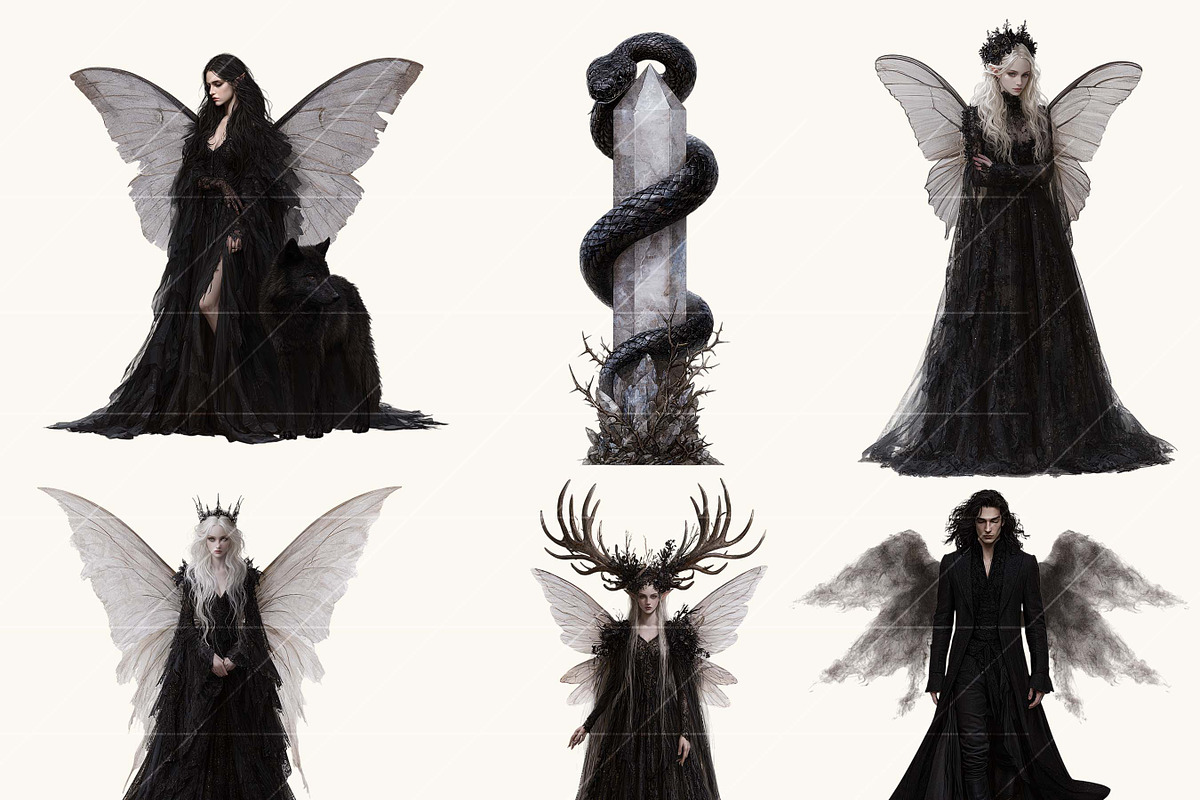 Watercolor Dark Enchanted Gothic, an Object Illustration by BusyDaydesign (Photo 4 of 9)