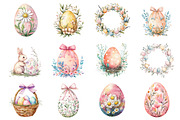 Floral Easter Clipart, an Illustration by Design Market (Thumbnail 2 of 5)