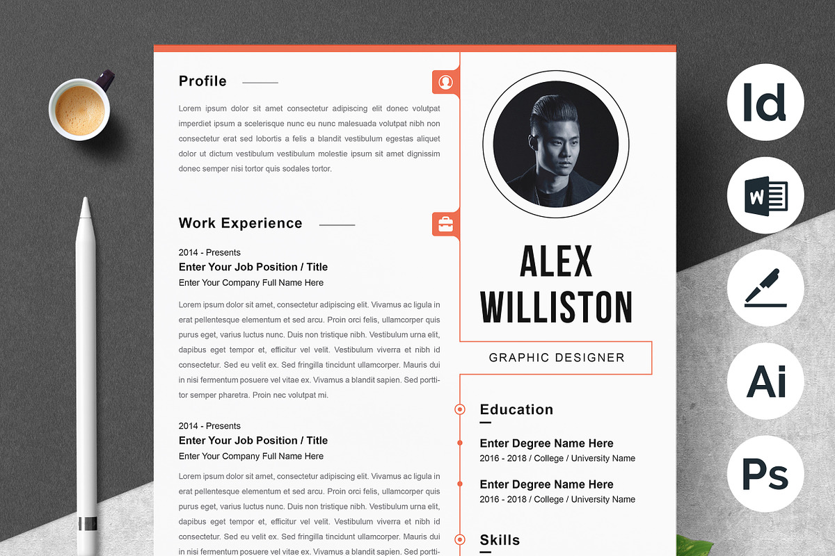 Professional Resume / CV Templates, a Resume Template by ResumeInventor (Photo 1 of 6)