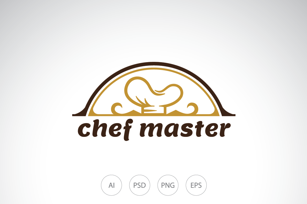Chef Master Hat Logo Template, a Branding & Logo Template by Heavtryq Design (Photo 1 of 4)