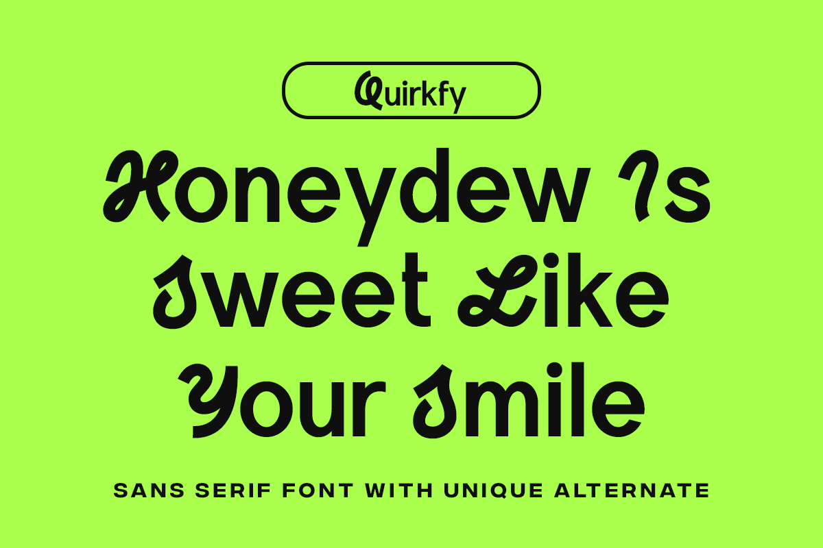Quirckfy - Unique Sans Font, a Sans Serif Font by RagamKata (Photo 7 of 12)