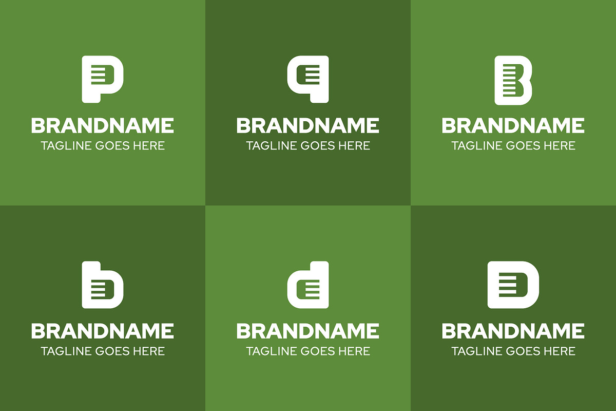 Letter P Q B D Comb Modern Logo Set, a Branding & Logo Template by Pray Art Design Studio (Photo 2 of 2)
