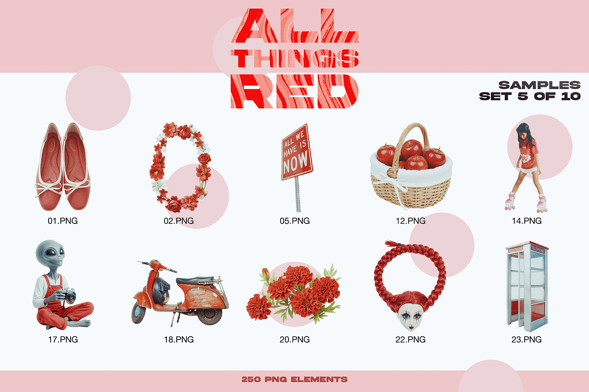 ALL THINGS RED: 250 PNG Elements, an Object Graphic by Megan Aili Designs (Photo 7 of 17)