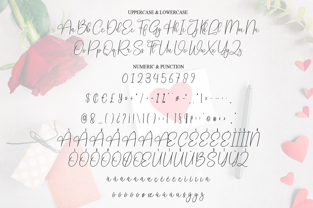 Lovely Romantic | Script Font, a Handwritten Font by Scratchones (Photo 7 of 9)