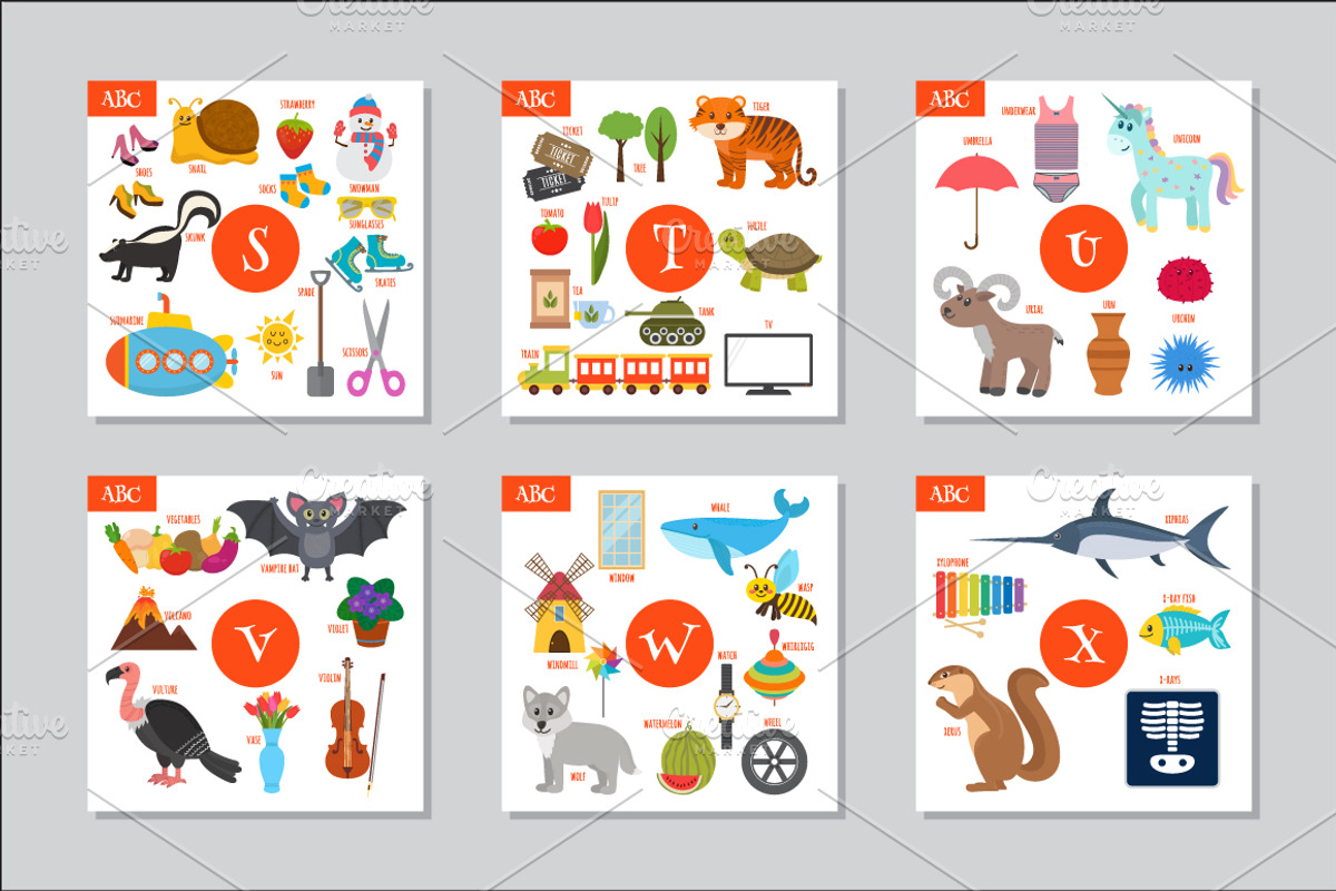 ABC Cute animals alphabet, a Graphic by Helen Sko (Photo 5 of 6)