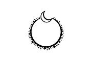 Crescent Moon Round Frame Bundle, an Illustration by Creativeshirt (Thumbnail 23 of 31)