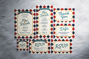 Playful Wedding Invitation Suite, a Flyer Template by The Good Store