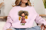 Whimsical Spring Girl Clipart Bundle, a Seasonal Illustration by Canvas Craft (Thumbnail 6 of 7)