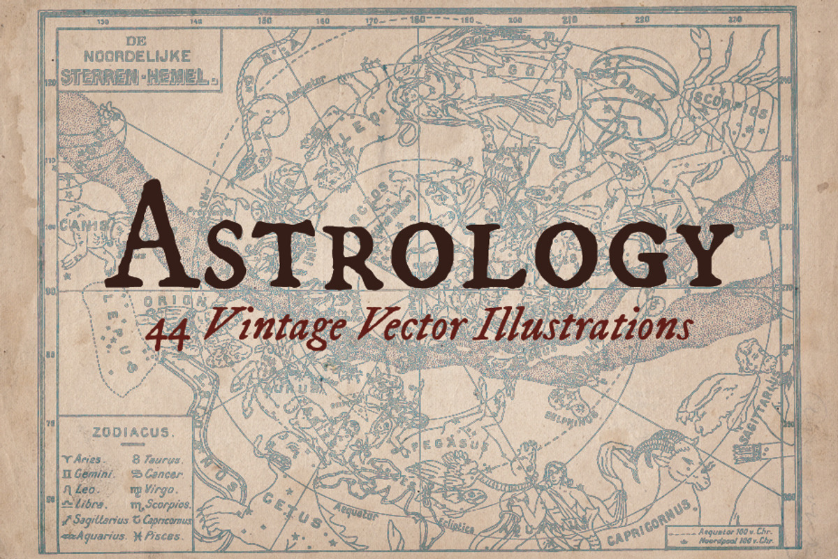Vintage Astrology Illustrations, an Education Illustration by Mr Vintage (Photo 1 of 5)
