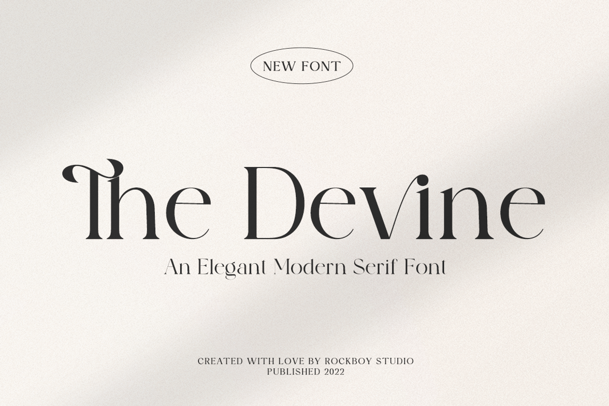 The Devine - Modern Stylish, a Serif Font by RockboyStd (Photo 1 of 12)