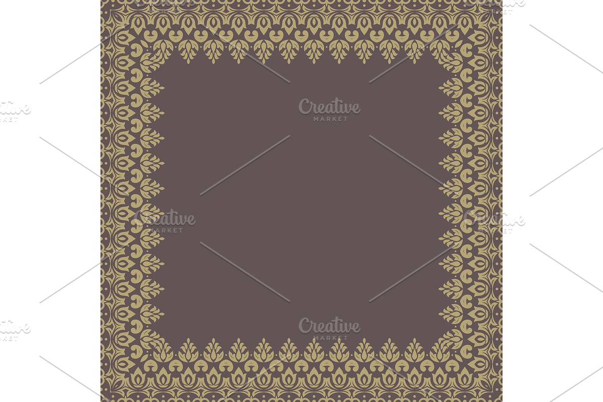 Floral Modern Vector Frame, a Texture Graphic by FineArtStudio (Photo 1 of 3)