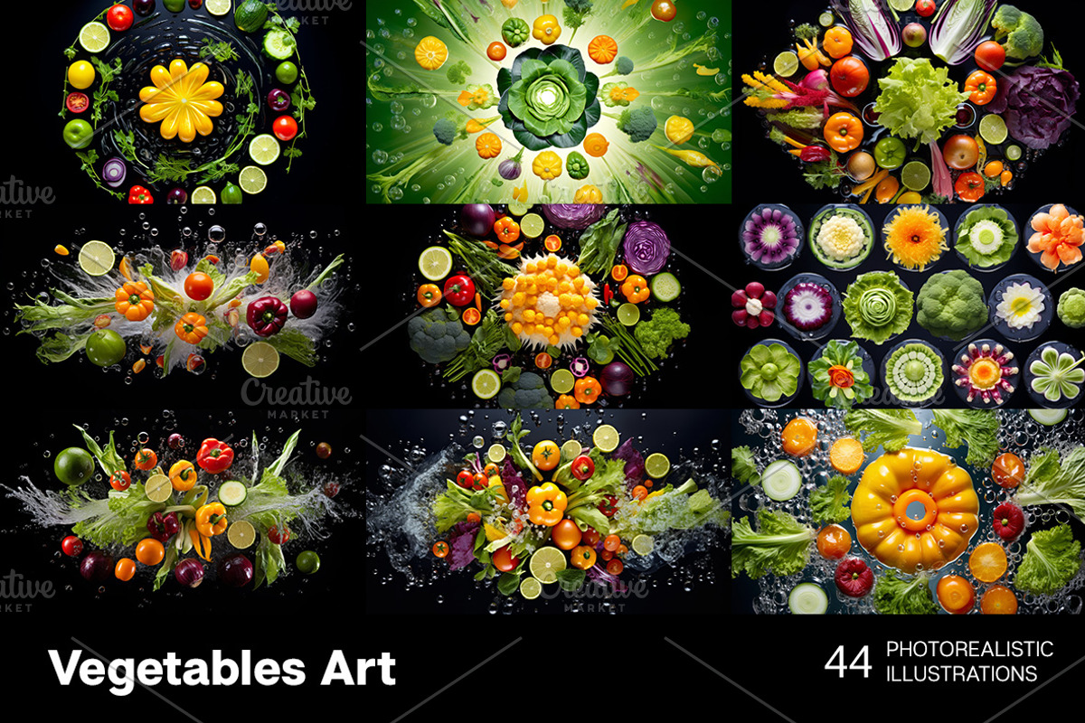 Vegetables Art - 63 images, a Food & Drink Photo by Handmadefont (Photo 7 of 12)