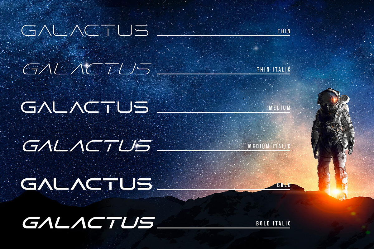 Galactus - SCIFI Font Family preview 2