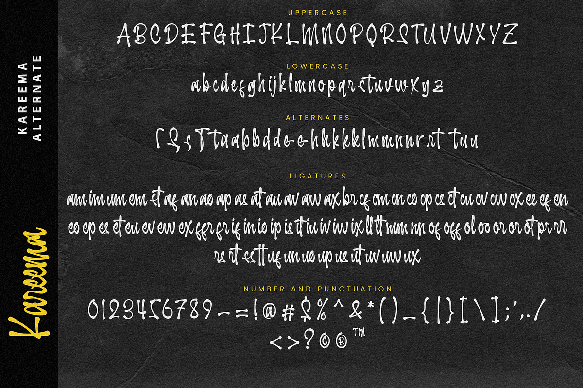 Kareema - Vintage Urban Display Font, a Handwritten Font by Azcreative Studio (Photo 9 of 12)