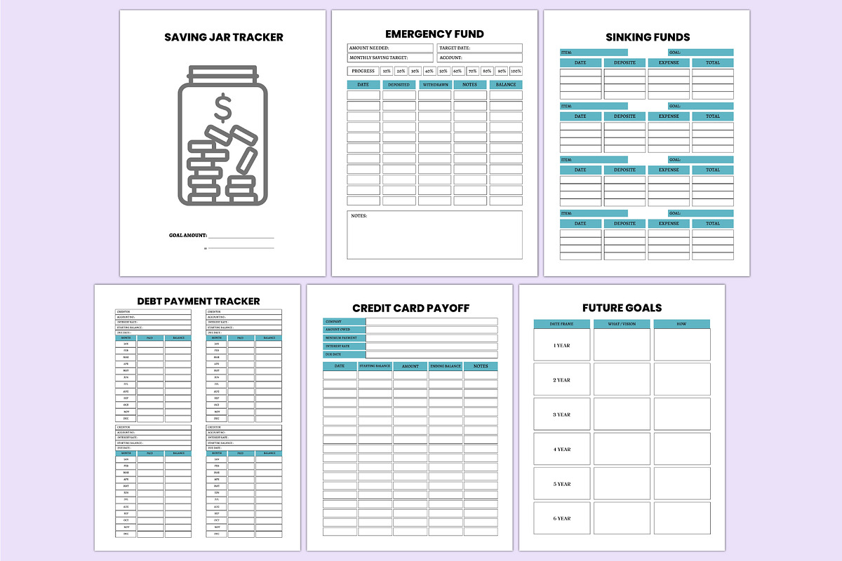 2025-2026 Budget Planner For Canva, a Stationery Template by Shumaya (Photo 8 of 9)