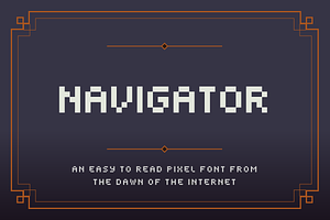 Navigator - Pixel Art Font