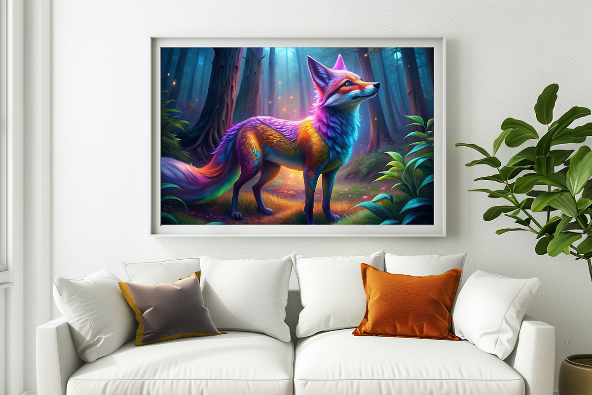 Vibrant Fox Print, an Animal Illustration by ZobaDepot (Photo 2 of 4)