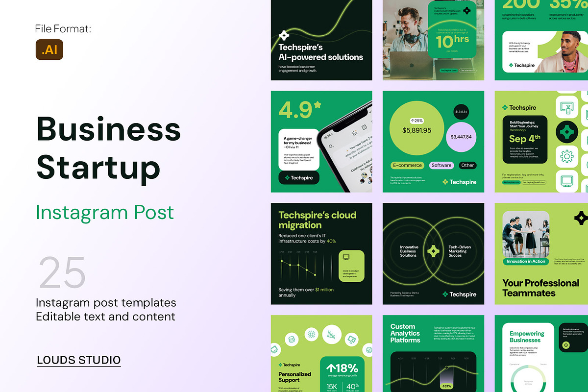 Business Startup Company Instagram, a Social Media Template by Louds Studio (Photo 1 of 5)