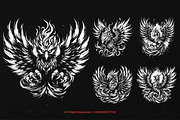 10 Bundle Dark Art Phoenix Flaming, an Illustration by Morspective (Thumbnail 3 of 7)