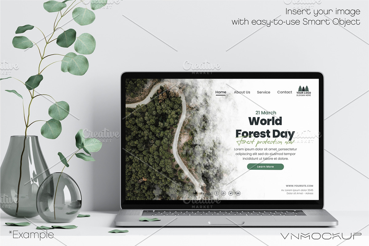 Laptop Bundle - 20 Mockups, a Device Mockup by VNmockup (Photo 3 of 8)