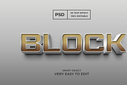 Block golden 3d text style effect | Layer Styles ~ Creative Market