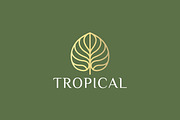 Elegant Linear Tropical Leaf Logo, a Branding & Logo Template by Signatoro (Thumbnail 1 of 3)