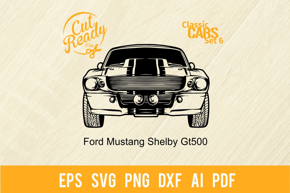 Classic Car SVG - Muscle Car SVG, a Transportation Illustration by Digital-Clipart