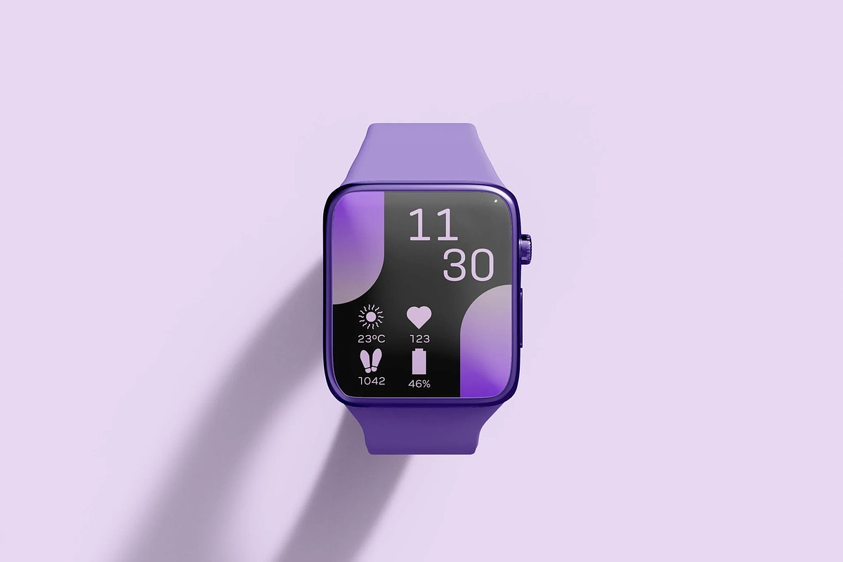 Digital Smartwatch Screen Mockup, a Wearable Device Mockup by skybluecreative (Photo 2 of 2)