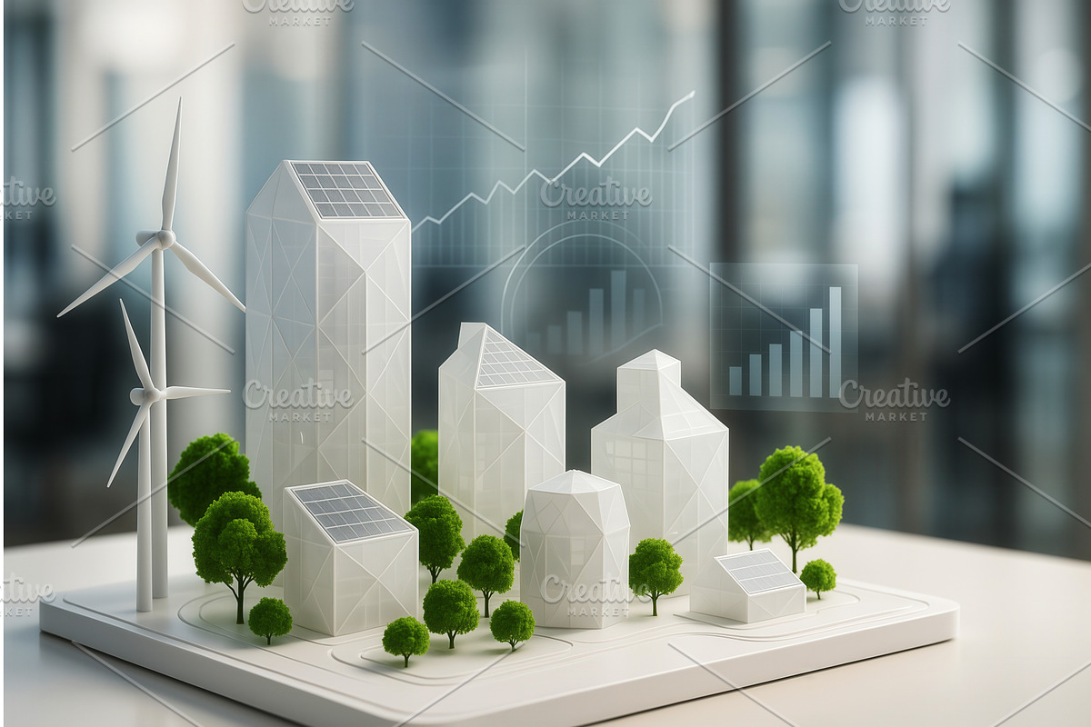 Futuristic architectural model, an Object Illustration by Sergey Kotenev