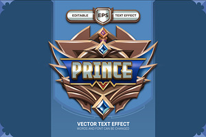 Prince Badge With Text Effect