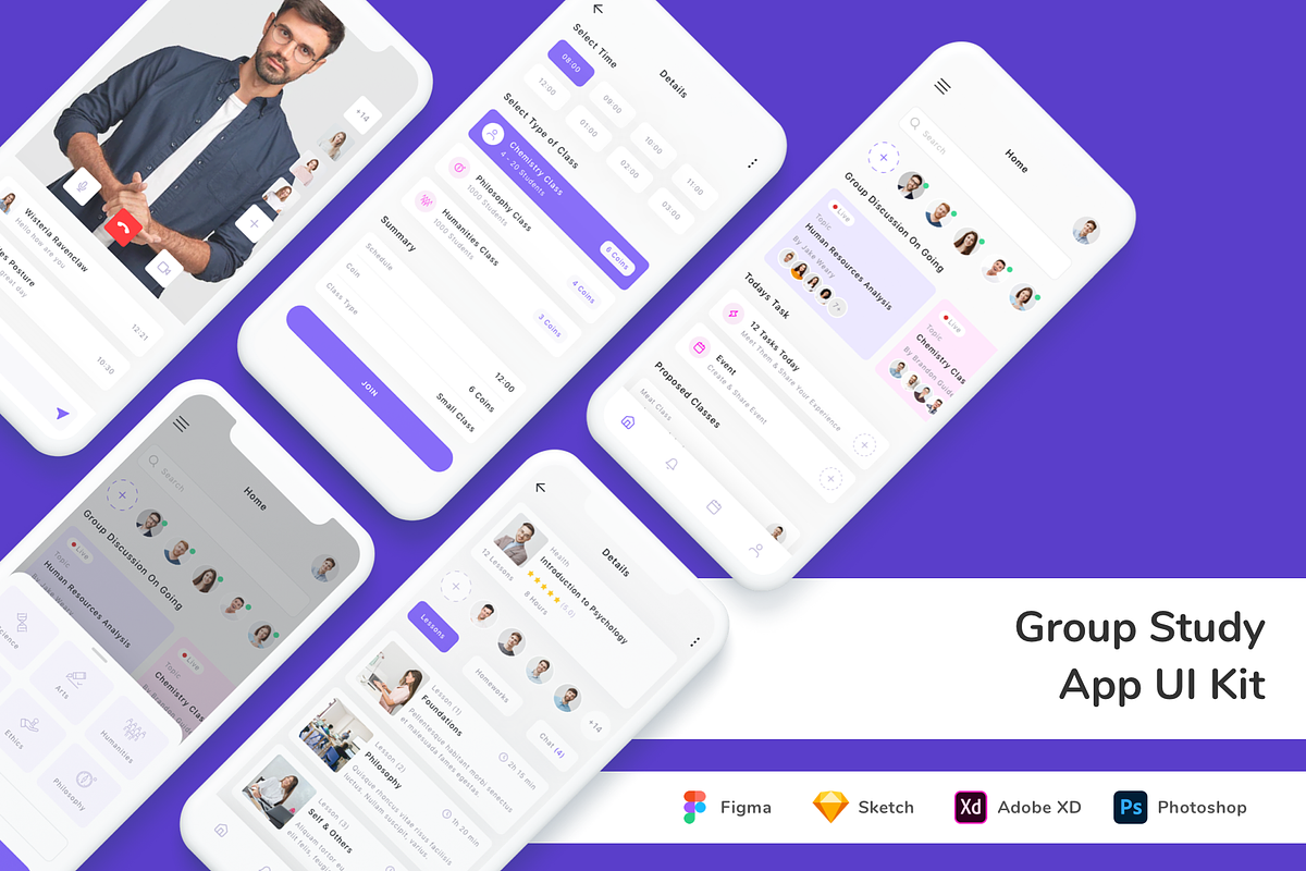Group Study App UI Kit, an UI Kit Template by Betush