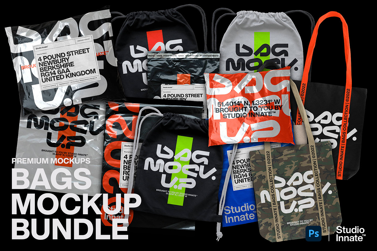Bags - Mockup Bundle, a Packaging Mockup by Studio Innate (Photo 1 of 6)