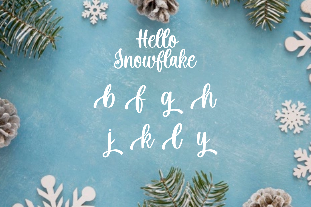 Hello Snowflake - Script Font, a Script Font by Fikryal Studio (Photo 10 of 10)