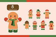 Christmas Ginger Illustration Set, a Seasonal Illustration by Kohesif Studio (Thumbnail 2 of 11)