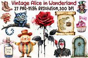 Vintage Alice in Wonderland Clipart, an Illustration by Sublimation Artist (Thumbnail 1 of 6)