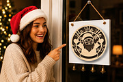 Ho Ho Ho Christmas Santa SVG, a Work Illustration by Digital Artistic99 (Thumbnail 3 of 4)