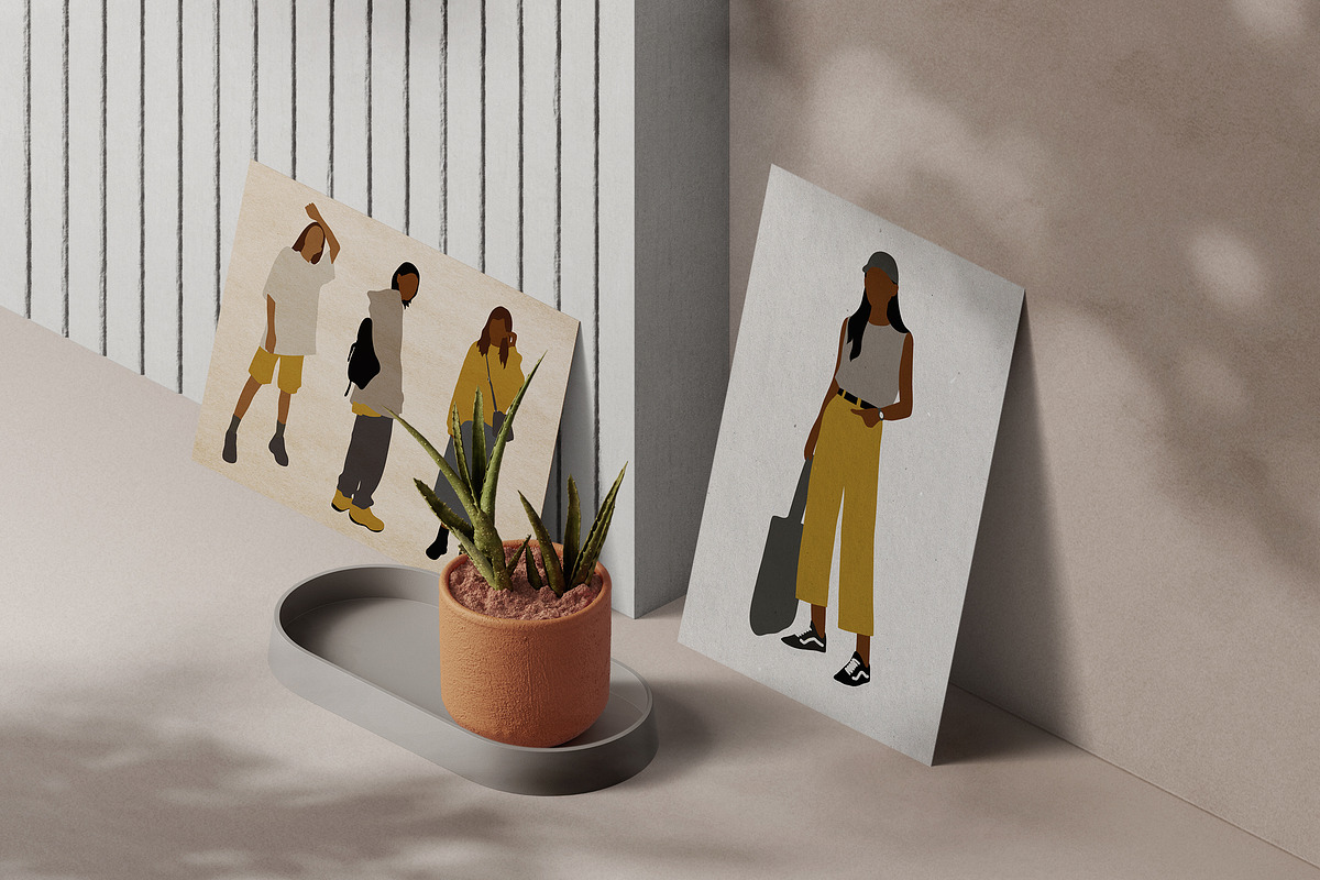 Abstract Black Women clipart, a Decorative Illustration by ApetekMarket (Photo 3 of 6)