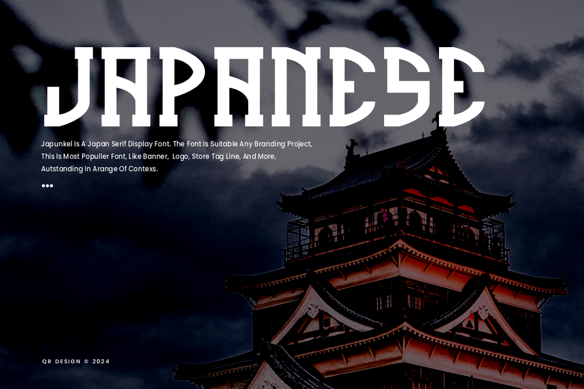 Japunkel - Japanese & Asian Font, a Slab Serif Font by QR Design Studio (Photo 2 of 6)