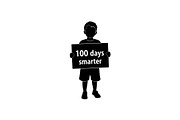 100 Days of School Crowd Silhouette, an Object Graphic by jahid234 (Thumbnail 7 of 9)