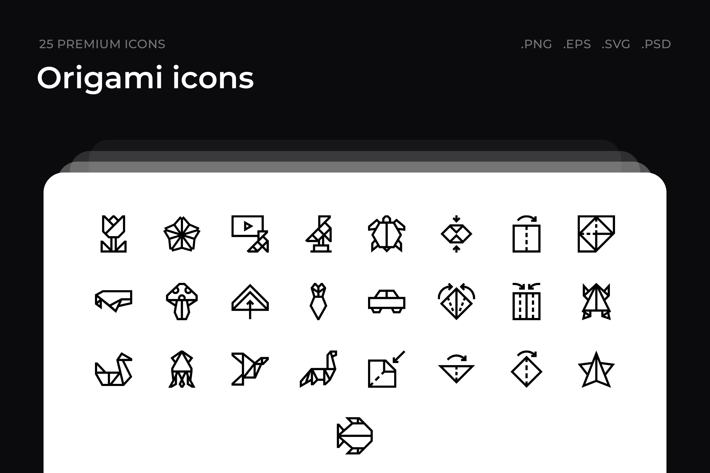 Origami icons, an Outline Icon by Wencory