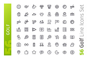 Golf Line Icons Set, an Outline Icon by Voysla's Shop (Thumbnail 2 of 4)