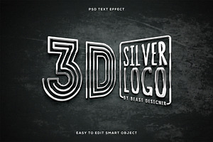 3D Silver Logo Mockup Text Effect, a Layer Style Add-On by Beast Designer